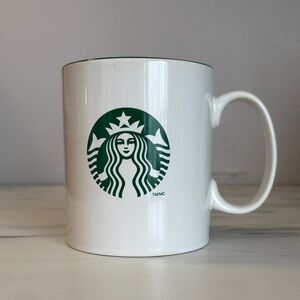 Starbucks White Mug with Green Siren Logo 16 oz. (Small mark on it)